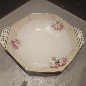 Limoges Pink Floral Plate 8"